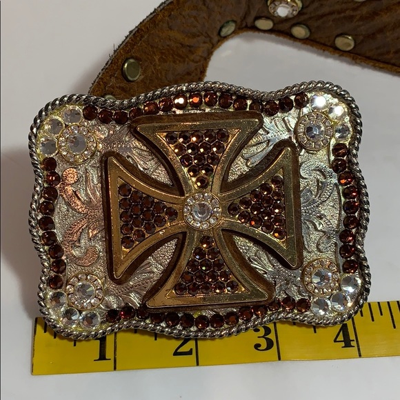 Michelle Monroe Rhinestone Hobo Cross Belt - Picture 4 of 8